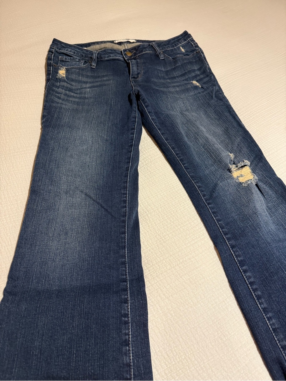 Bullhead Black - Women’s Dark Blue Distressed Bootcut Jeans